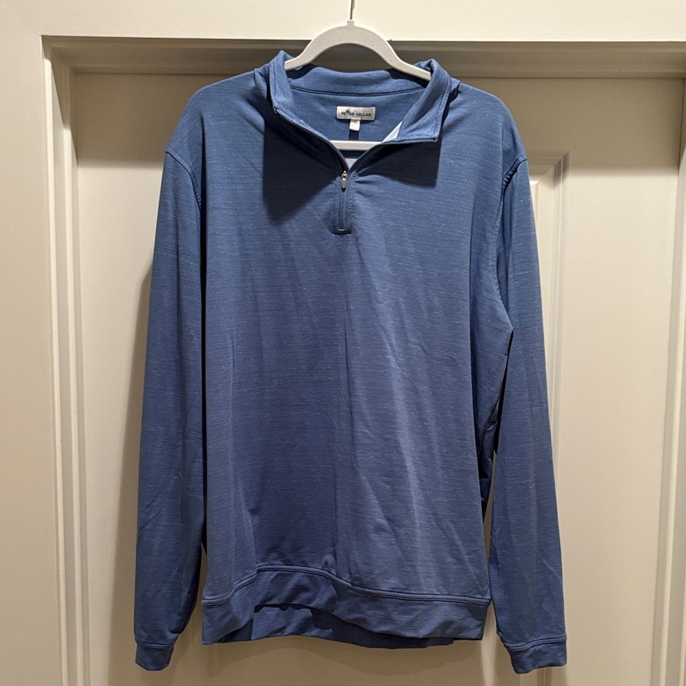 Peter Millar Blue Zip Pullover. Size XL